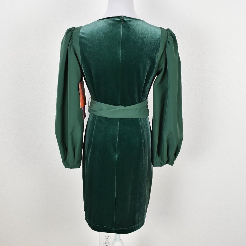 LDT Hannah Velvet Tie Front Bow Dress NEW - 6 - Picture 7 of 11
